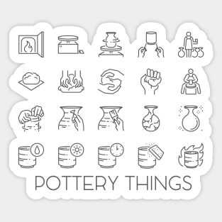 Pottery Things - Pottery Icons Sticker